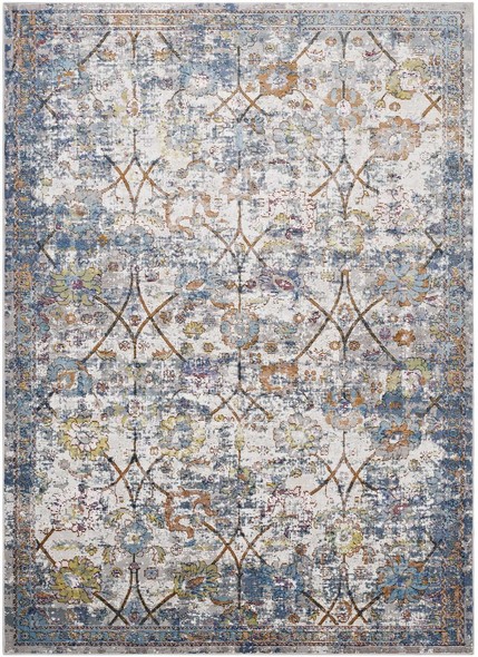 Modway Furniture Rugs Rugs Light Blue, Yellow and Orange