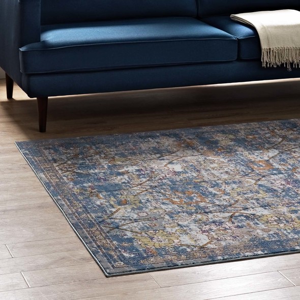 Modway Furniture Rugs Rugs Blue Gray, Yellow and Orange
