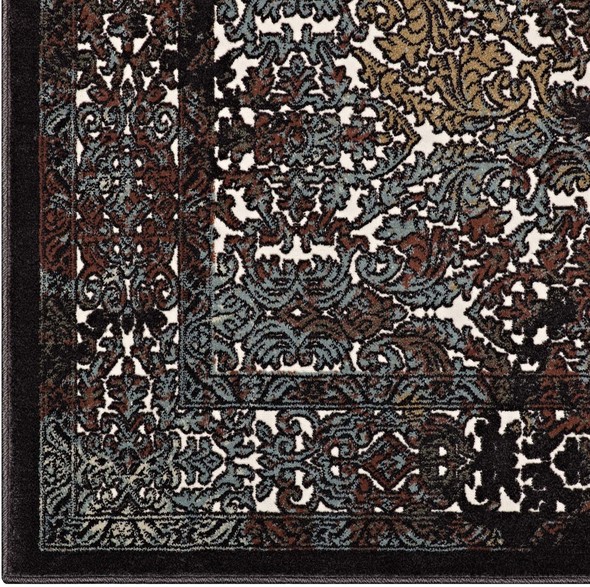 Modway Furniture Rugs Rugs Dark Brown and Silver Blue