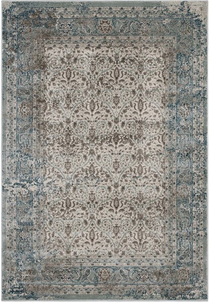 Modway Furniture Rugs Rugs Teal, Brown and Beige