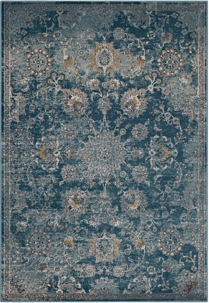 Modway Furniture Rugs Rugs Silver Blue, Teal and Beige