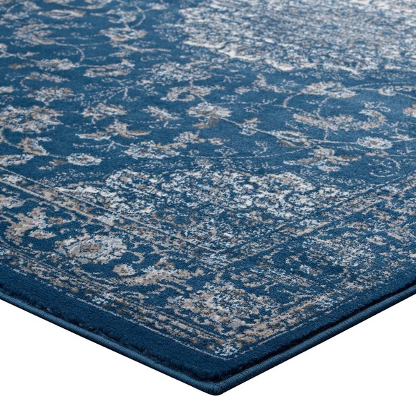 Modway Furniture Rugs Rugs Moroccan Blue, Beige and Ivory