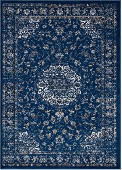 Modway Furniture Rugs Rugs Moroccan Blue, Beige and Ivory