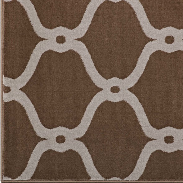 Modway Furniture Rugs Rugs Dark Tan and Beige