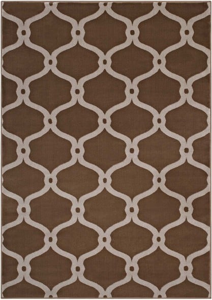 Modway Furniture Rugs Rugs Dark Tan and Beige