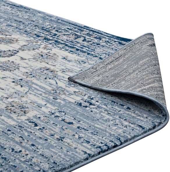 Modway Furniture Rugs Rugs Moroccan Blue and Ivory