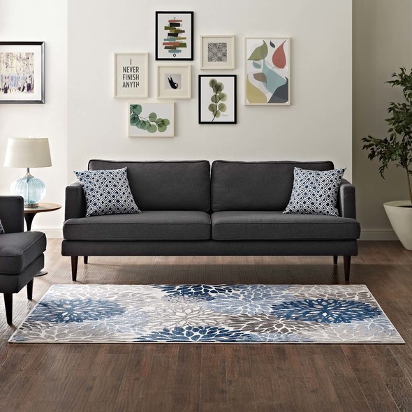  Modway Furniture Rugs Rugs Blue, Brown and Beige
