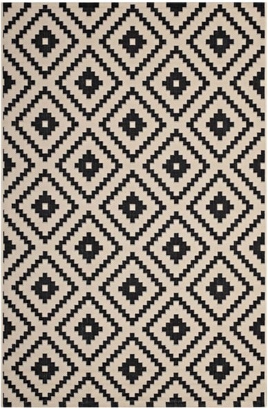 Modway Furniture Rugs Rugs Black and Beige