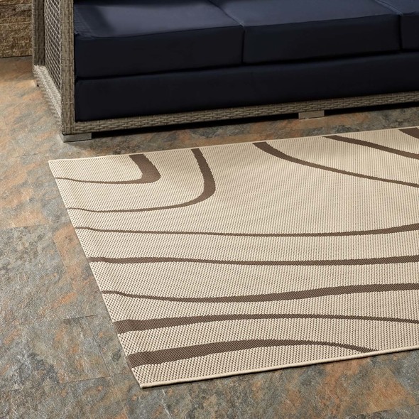 Modway Furniture Rugs Rugs Light and Dark Beige