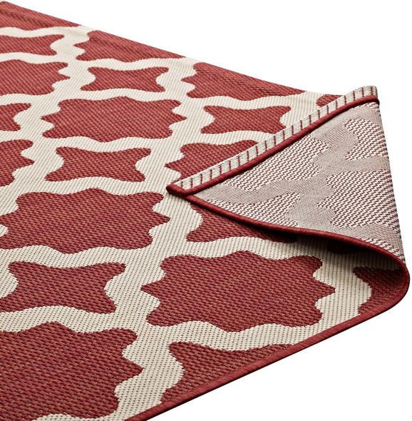 Modway Furniture Rugs Rugs Red and Beige