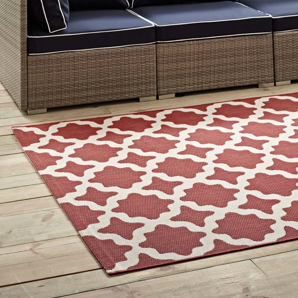 Modway Furniture Rugs Rugs Red and Beige