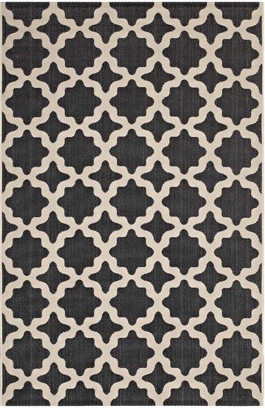 Modway Furniture Rugs Rugs Black and Beige