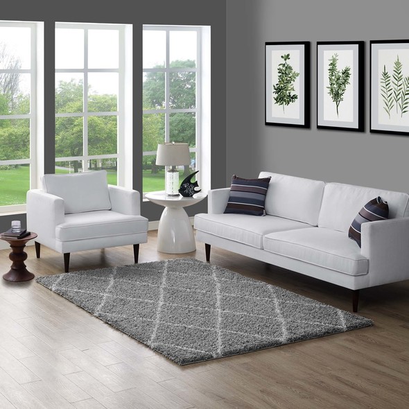 Modway Furniture Rugs Rugs Gray and Ivory