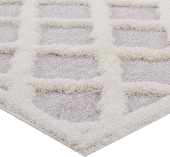 Modway Furniture Rugs Rugs Ivory and Light Gray