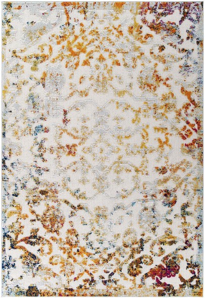 Modway Furniture Rugs Rugs Ivory, Light Blue,Multicolored
