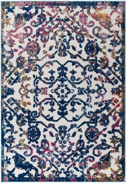 Modway Furniture Rugs Rugs Ivory, Dark Blue, Multicolored