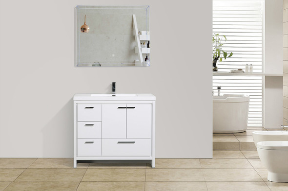 used bathroom sinks and vanities Moreno Bath High Gloss White Rich Finish