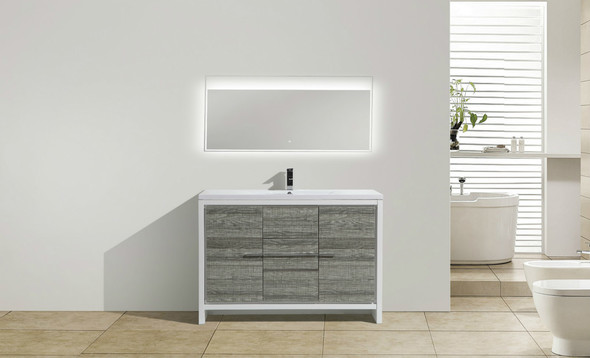small corner bathroom sink vanity units Moreno Bath High Gloss Ash Grey Rich Finish