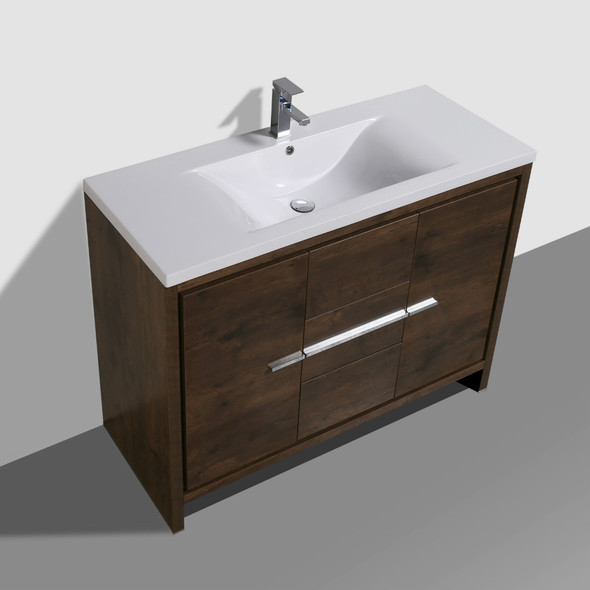 small sink unit bathroom Moreno Bath Rose Wood Finish