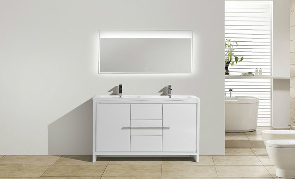 bathroom vanities with sinks included Moreno Bath High Gloss White Rich Finish