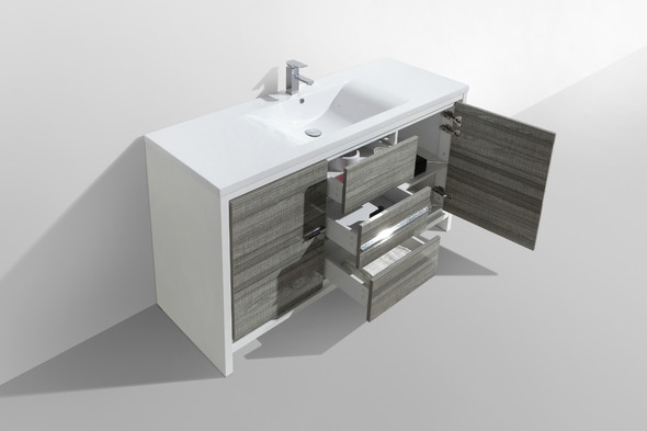modern oak bathroom vanity Moreno Bath High Gloss Ash Grey Rich Finish
