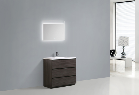 vanity counter tops with sink Moreno Bath Bathroom Vanities Dark Grey Oak finish 