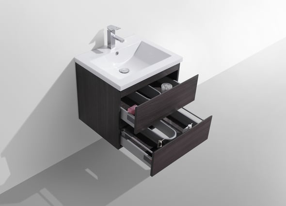 72 bathroom vanity double sink Moreno Bath Bathroom Vanities Dark Grey Oak Durable Finish