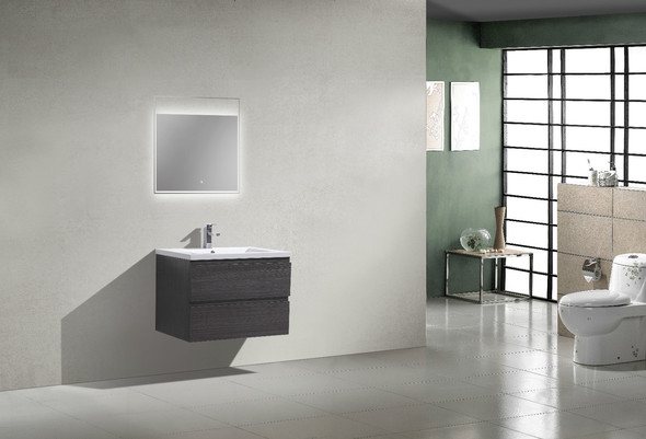 dark grey vanity bathroom Moreno Bath Dark Grey Oak Durable Finish