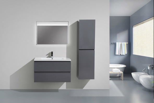 60 inch floating bathroom vanity Moreno Bath Bathroom Vanities High Gloss Grey Rich Finish