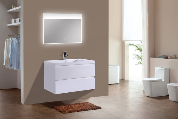 small sink unit bathroom Moreno Bath High Gloss White Rich Finish