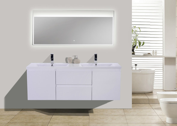 40 inch bathroom cabinet Moreno Bath High Gloss White Rich Finish