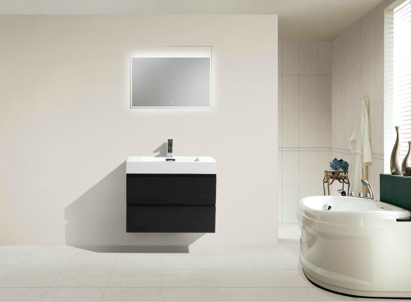 clearance vanities with tops Moreno Bath Black Durable Finish