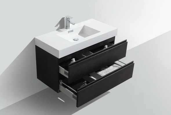50 inch bathroom vanity top single sink Moreno Bath Black Durable Finish