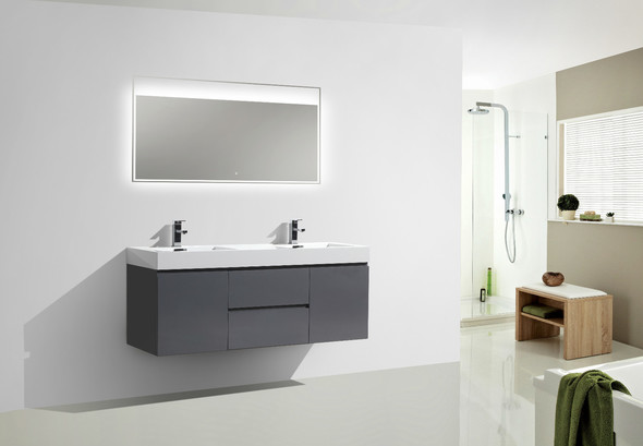 vanity sink replacement Moreno Bath High Gloss Grey Rich Finish