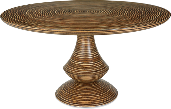 contemporary dining table design Oggetti Light and Medium Brown