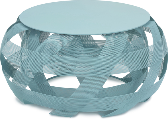 grey rattan coffee table Oggetti Galvanized Iron Wire, Powdercoated and painted