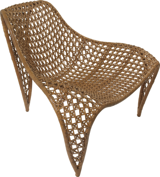 stylish accent chairs Oggetti Leather, open weave