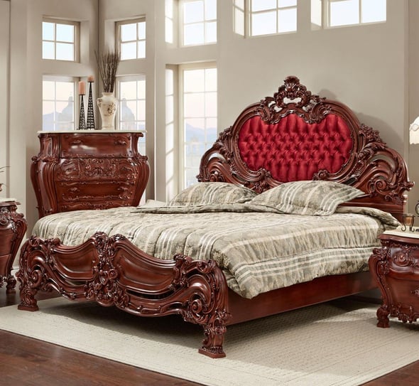 walnut king bed PolArt Multiple options Classic Baroque