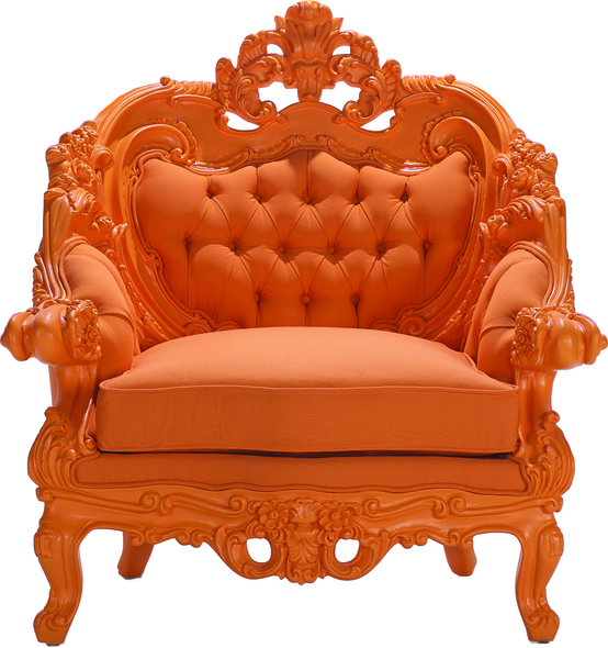 orange chaise lounge PolArt Multiple options Classic Baroque