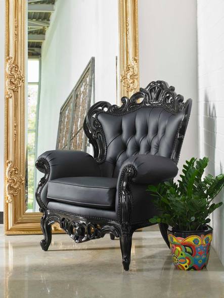 leather swivel accent chair PolArt Multiple options Classic Baroque