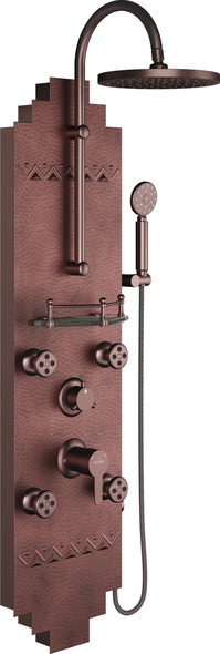 fixed panel shower screen Pulse Copper - Oil-Rubbed Bronze