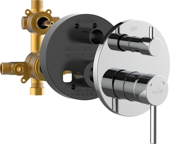 low pressure shower mixer valve Pulse Chrome