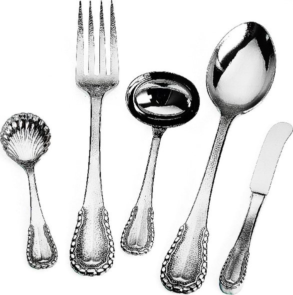gold spoon and fork set Ricci Argentieri Silver