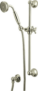 floor mounted tub filler with hand shower Rohl Handshower Ser SATIN NICKEL Traditional