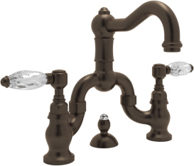freestanding bathtub faucet with hand shower Rohl TUSCAN BRASS