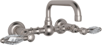 freestanding bathtub faucet with hand shower Rohl SATIN NICKEL