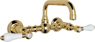 freestanding bathtub faucet with hand shower Rohl ITALIAN BRASS