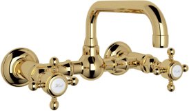freestanding bathtub faucet with hand shower Rohl ITALIAN BRASS