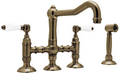 stainless commercial sink Rohl TUSCAN BRASS