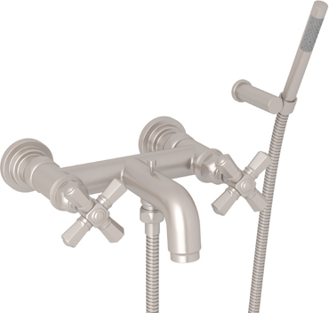 shower faucet system with handheld Rohl Tub Fillers SATIN NICKEL Transitional